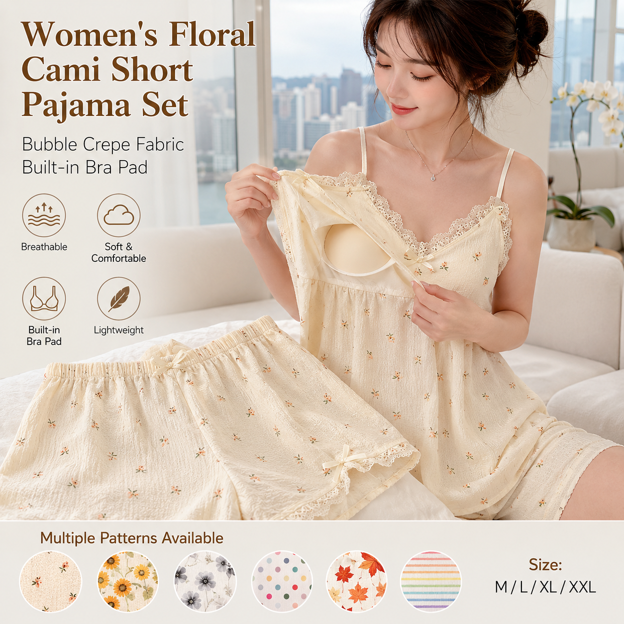 Women's Cami Shorts Pajama Set