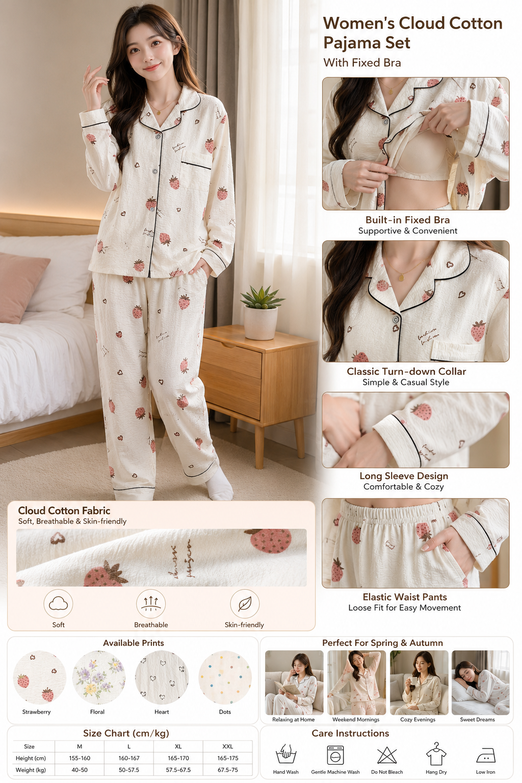 Women's 2pc Cloud Cotton Pajama Set