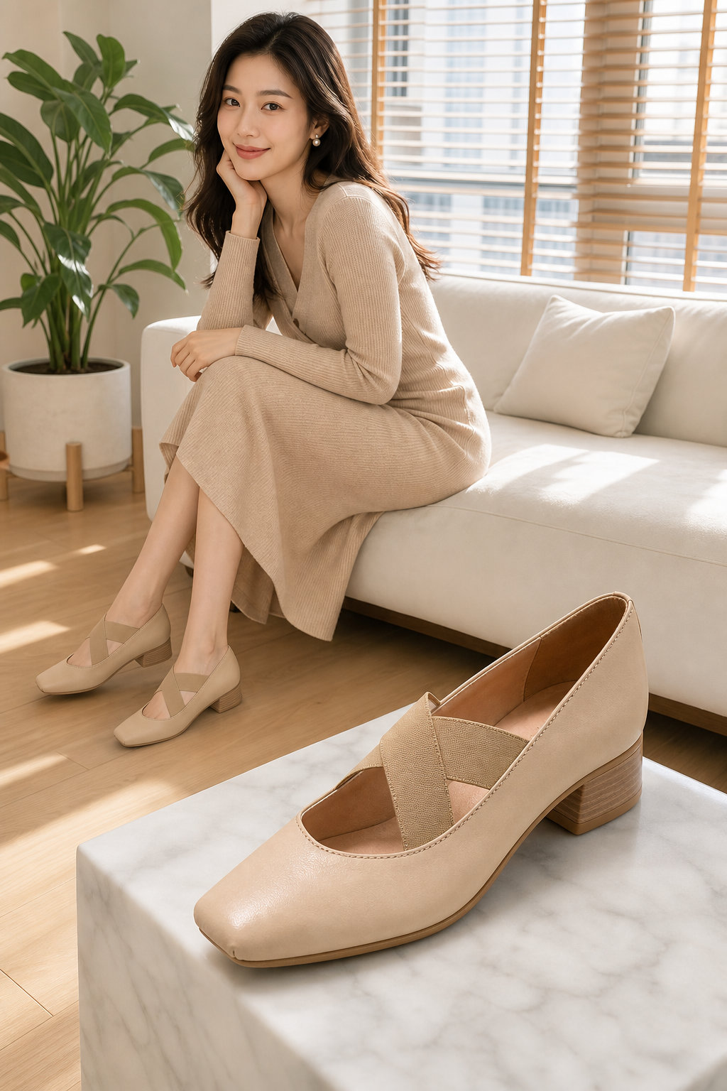 Cross Strap Mary Jane Shoes