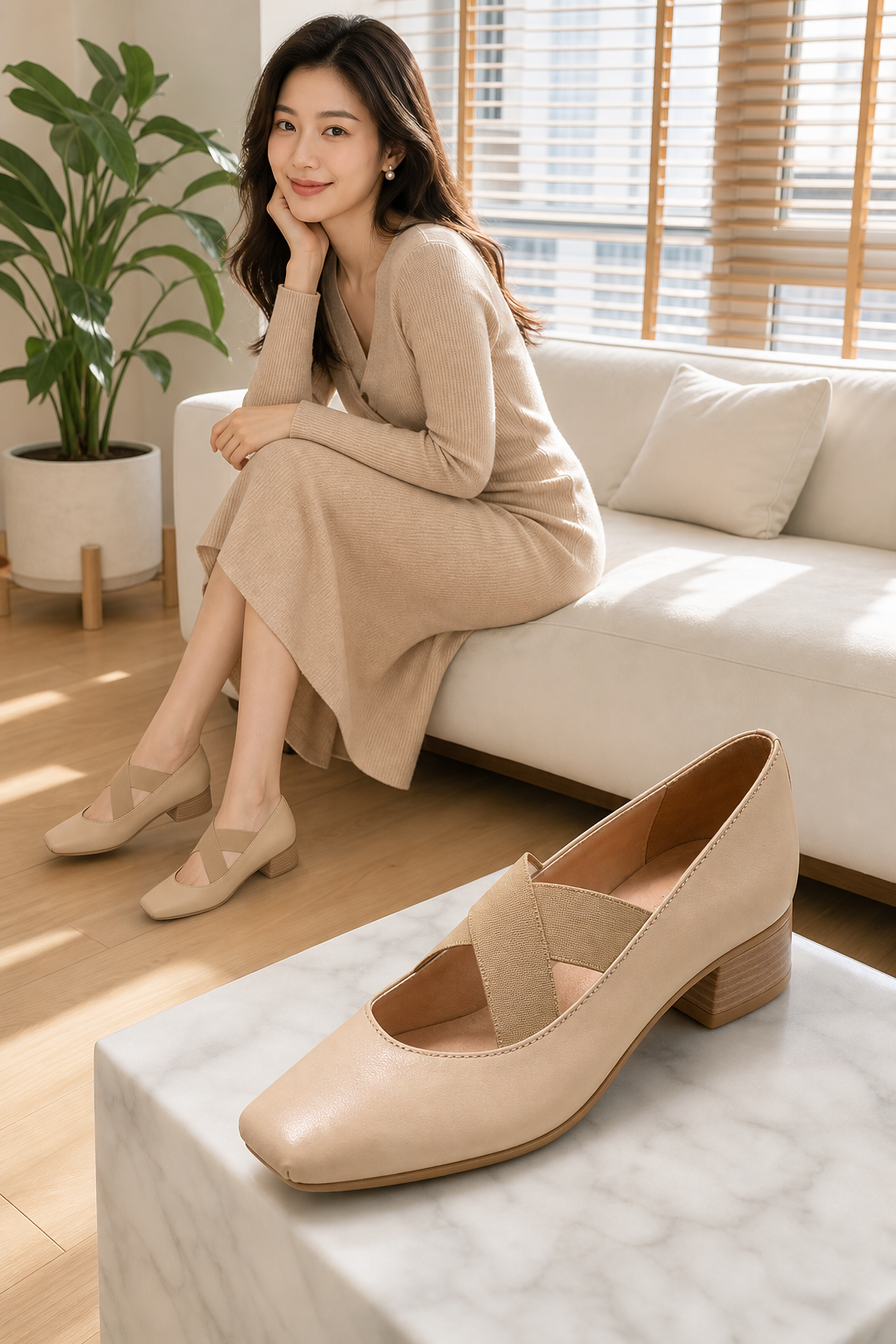 Cross Strap Mary Jane Shoes