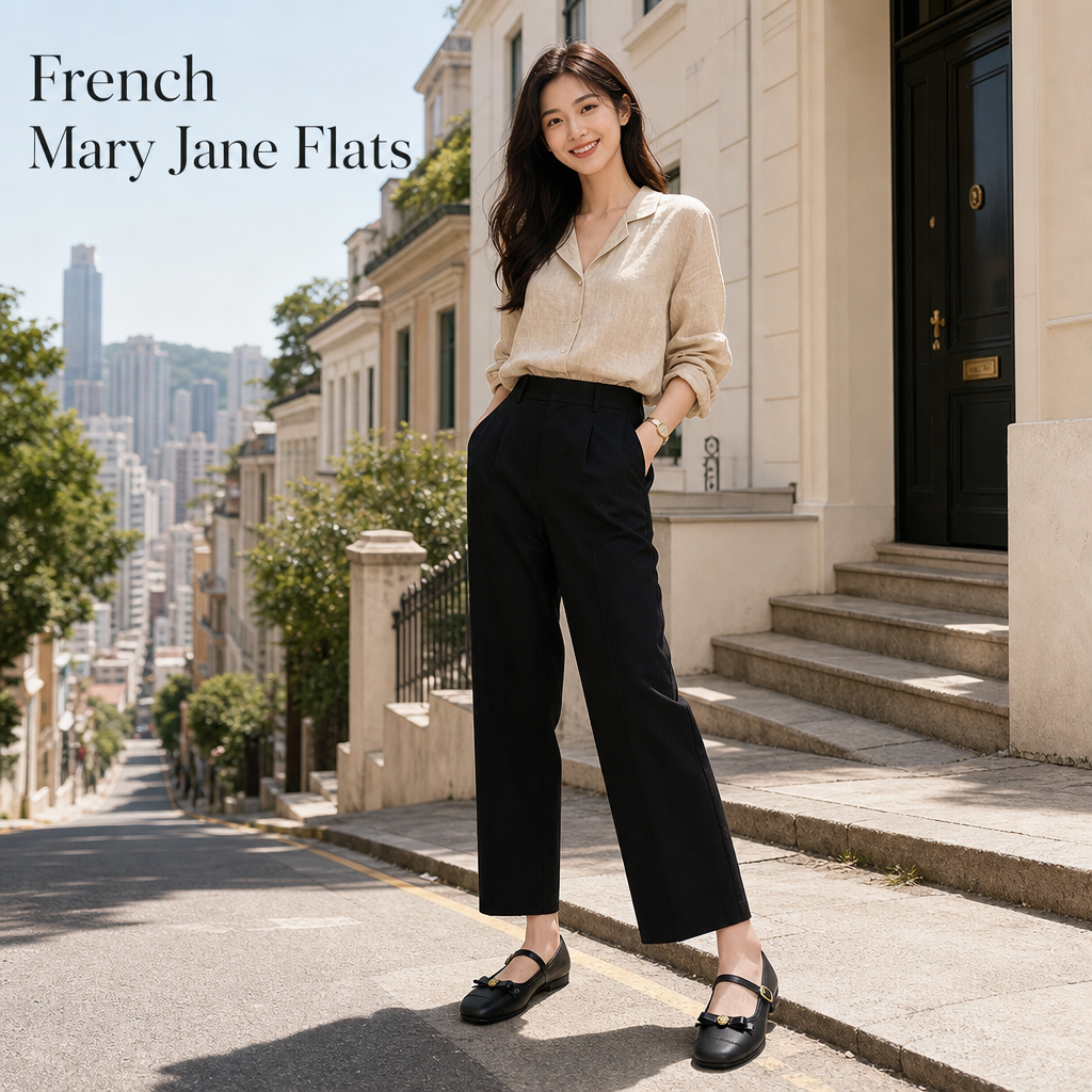 Women's Bow Mary Jane Shoes