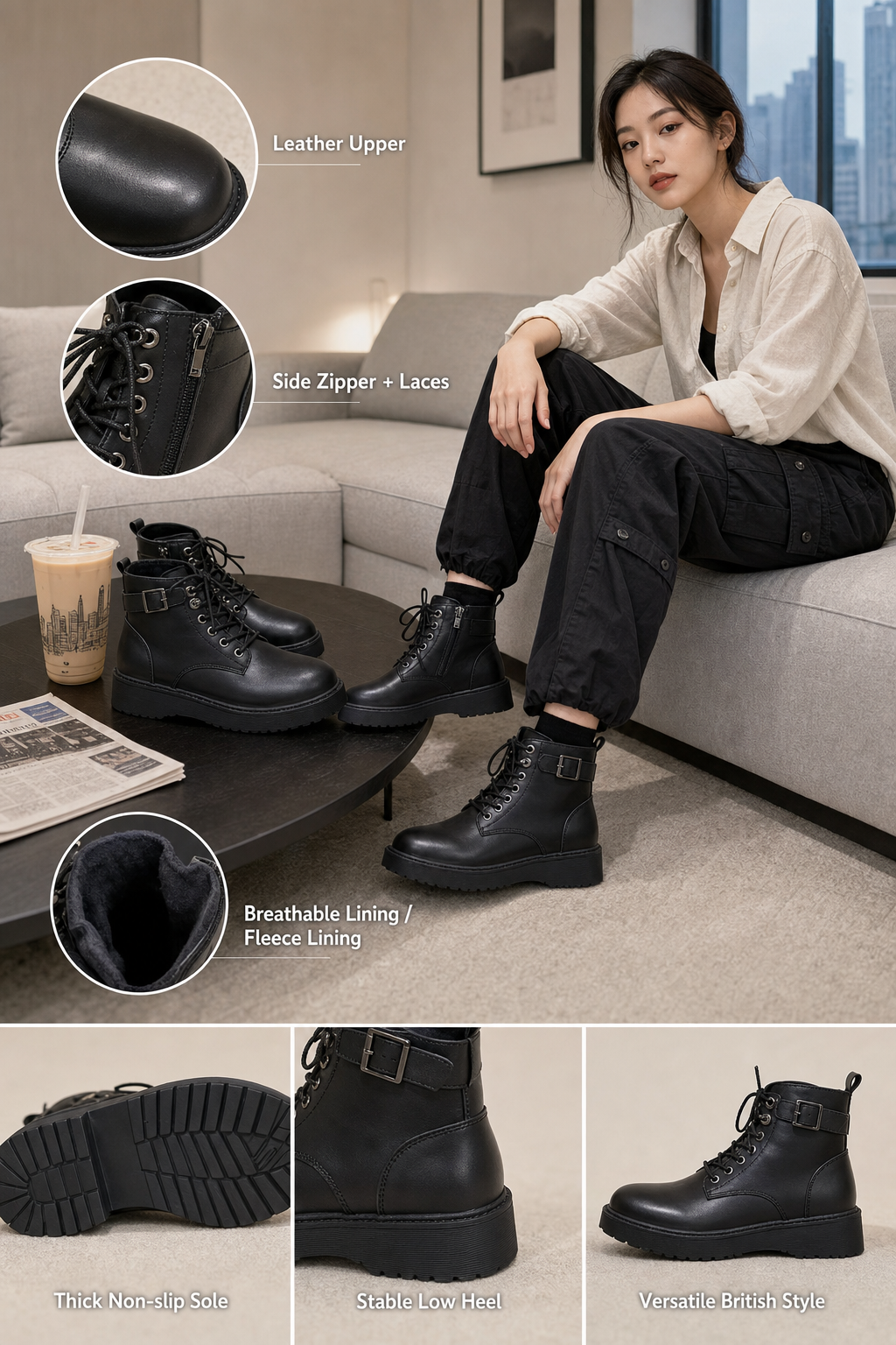 Women's Short Martin Boots