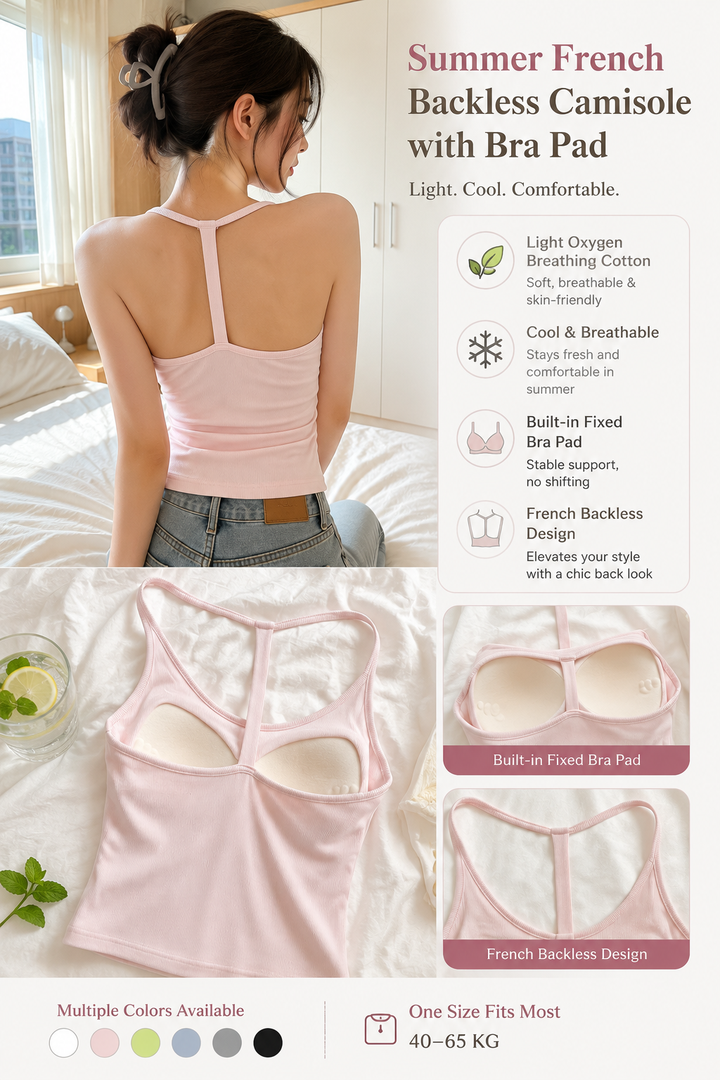 French Backless Camisole
