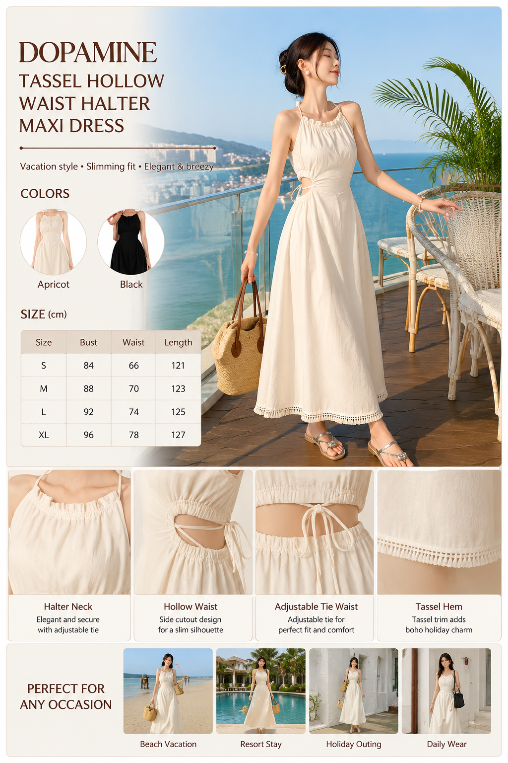 Women's Halter Fringe Dress