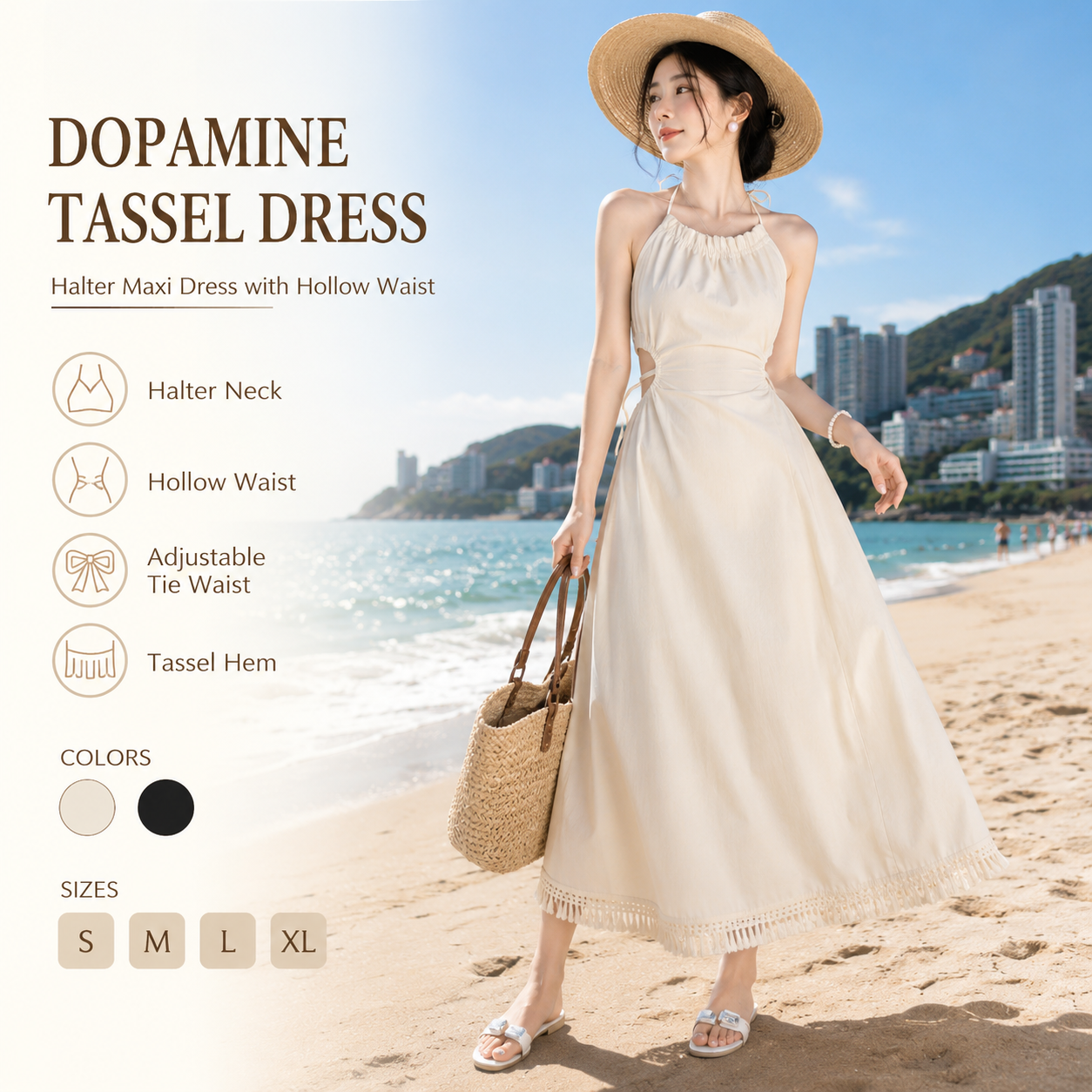 Women's Halter Fringe Dress