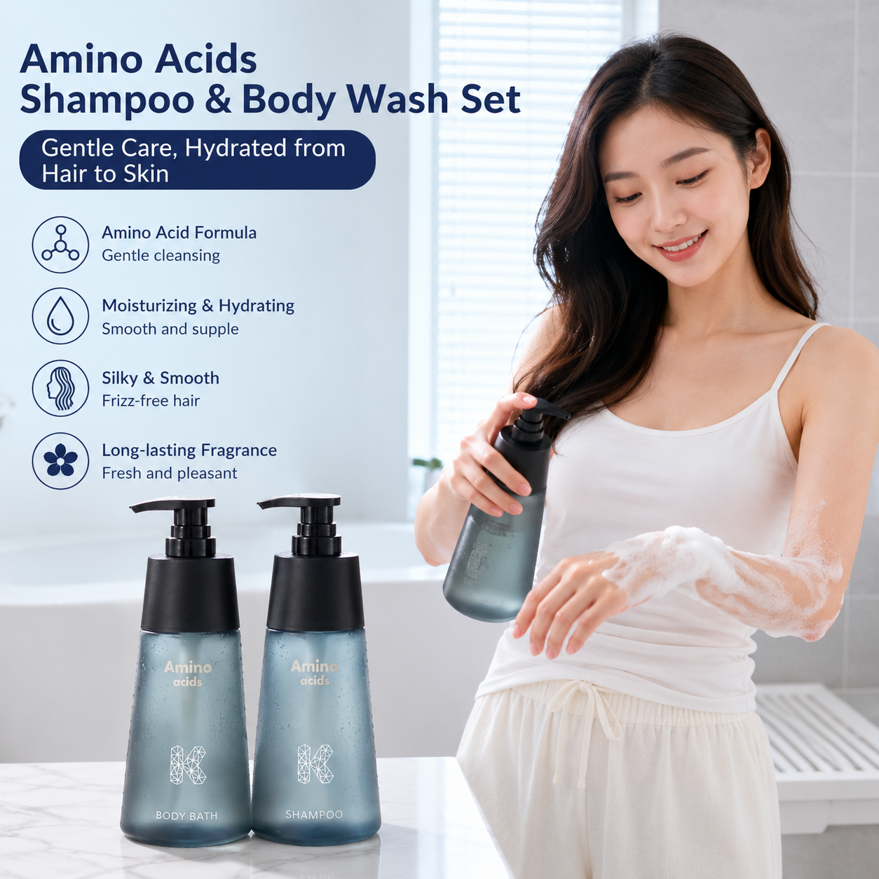 Amino Shampoo & Body Wash Set