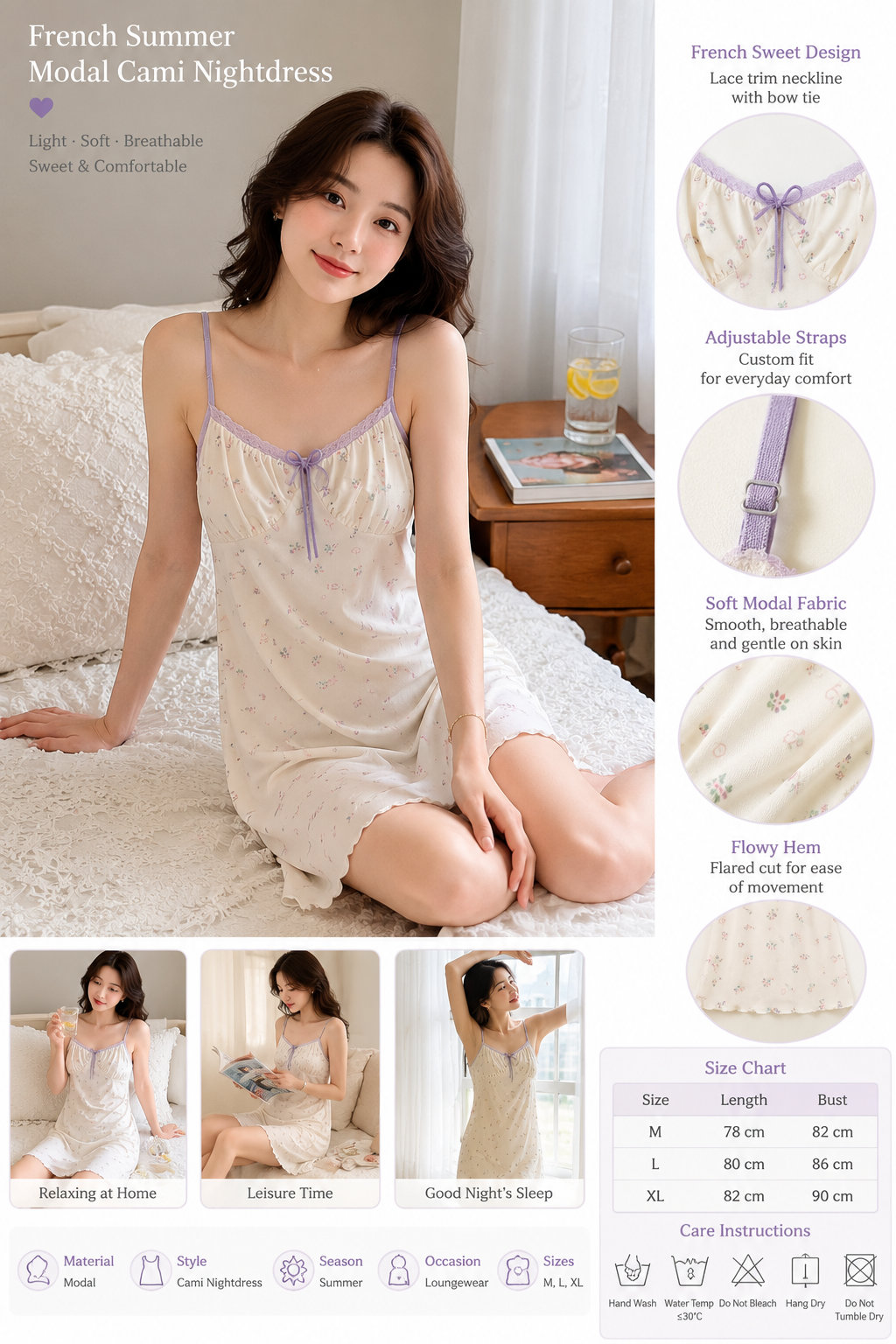 Summer Camisole Nightgown