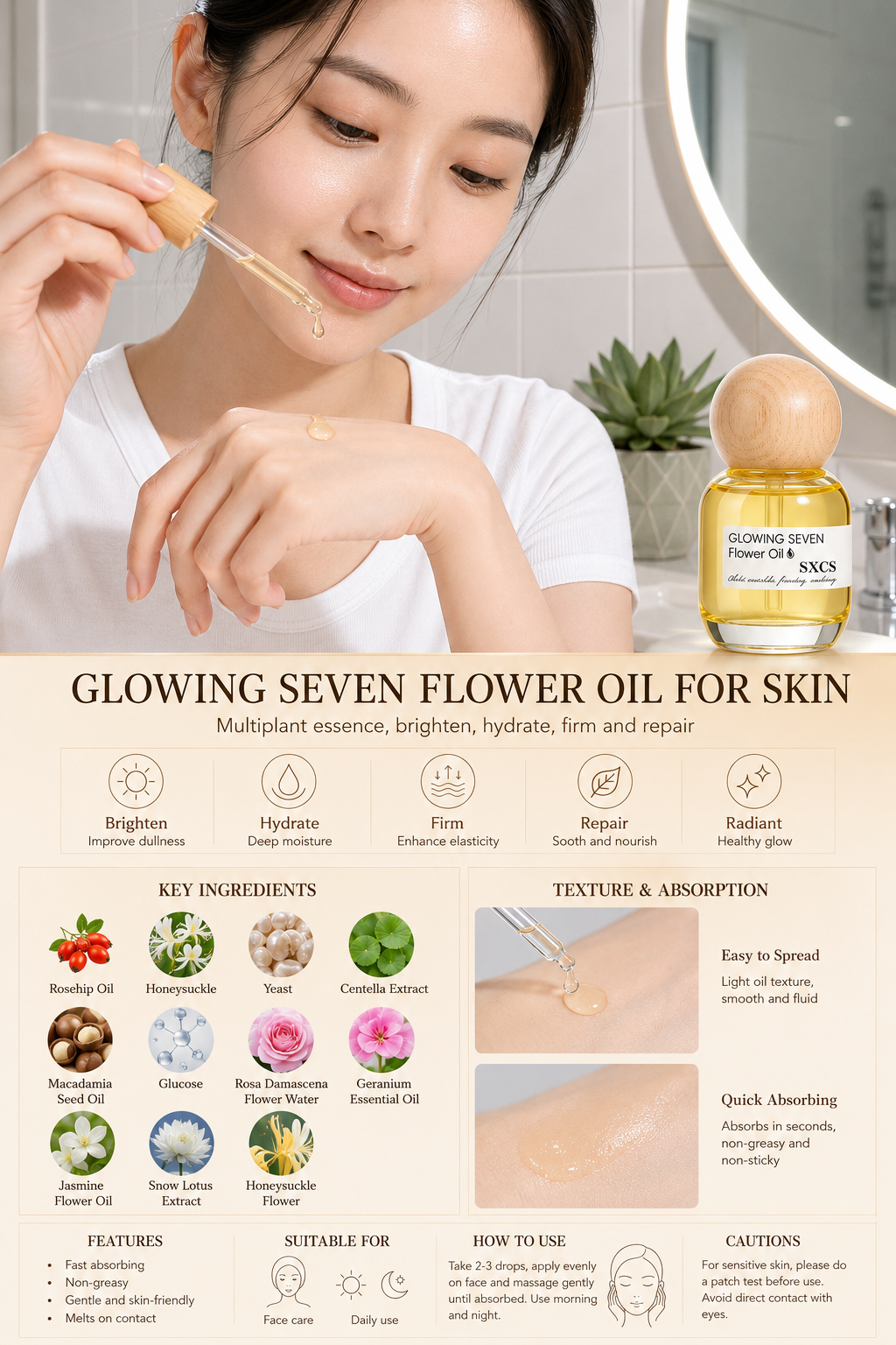 Brightening Facial Essence Oil