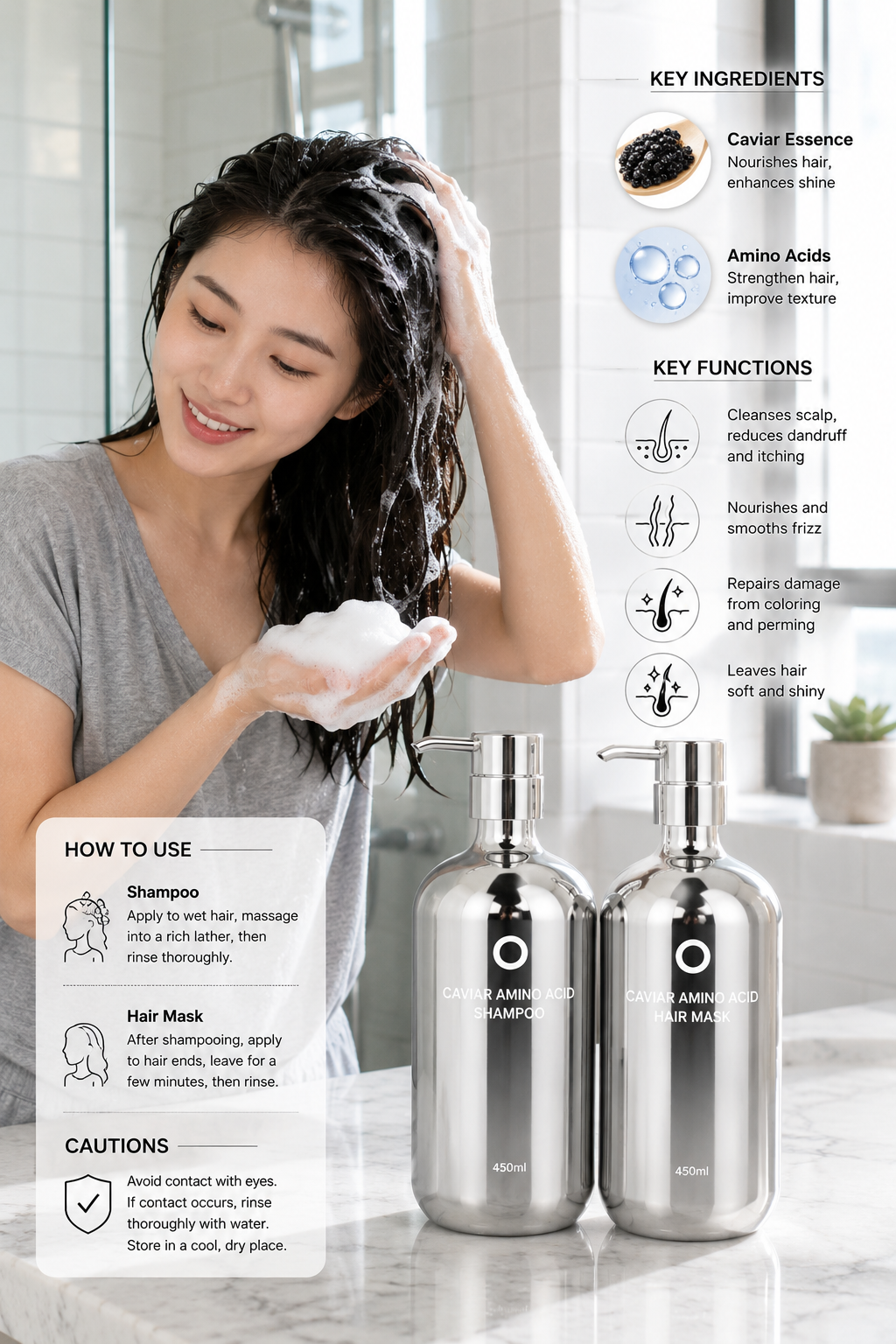 Caviar Shampoo & Hair Mask Set