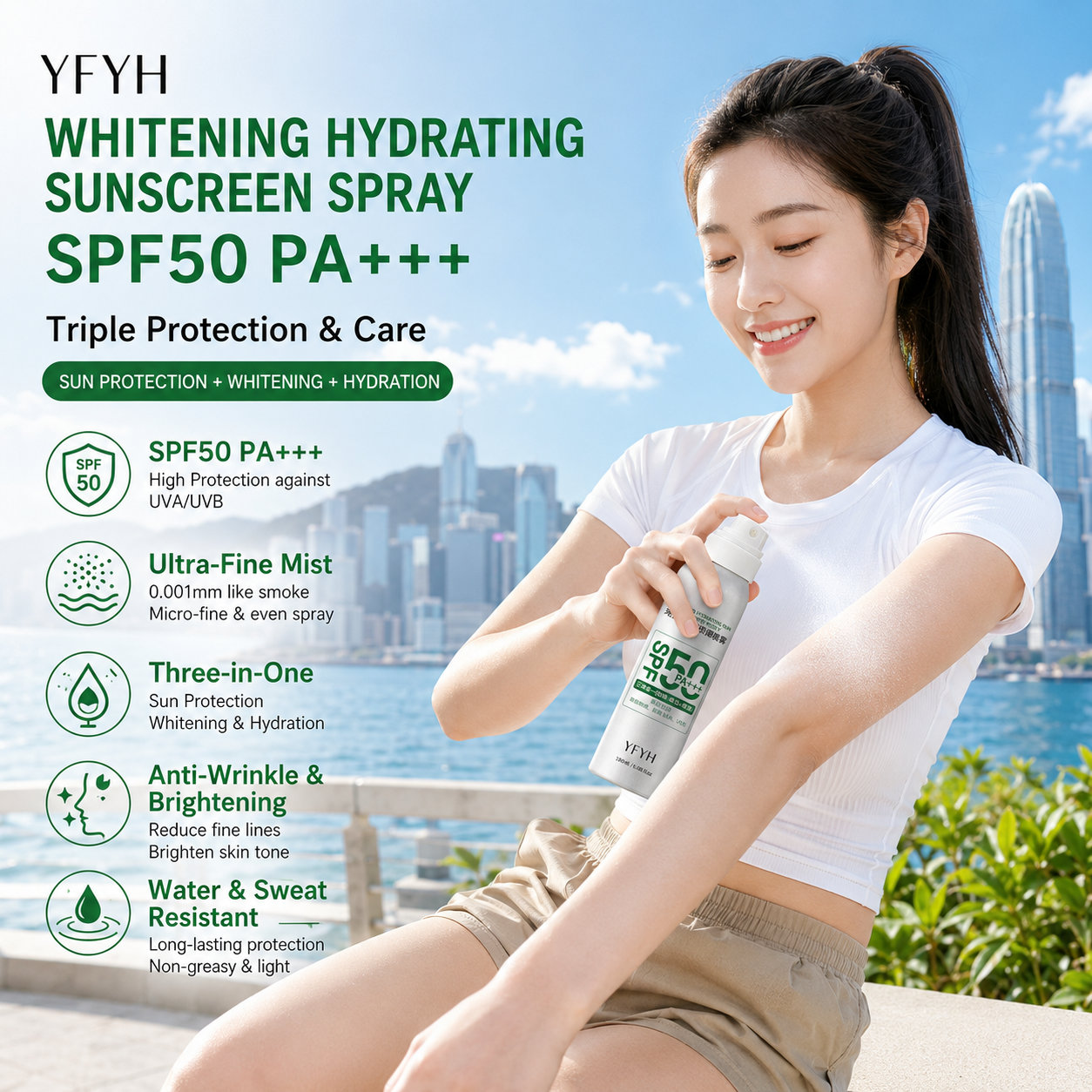 SPF50 PA+++ 3-in-1 Sunscreen Spray