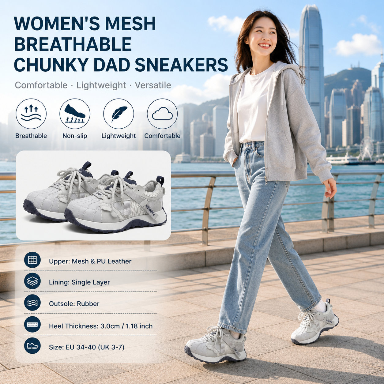 Women's Mesh Casual Dad Shoes