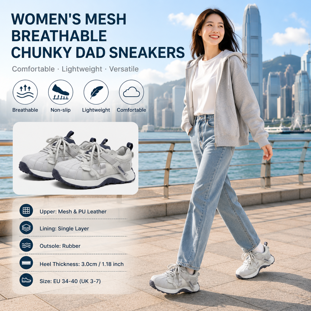 Women's Mesh Casual Dad Shoes
