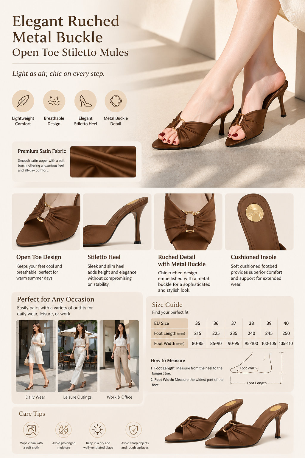 Elegant Pointed Toe Satin Sandals