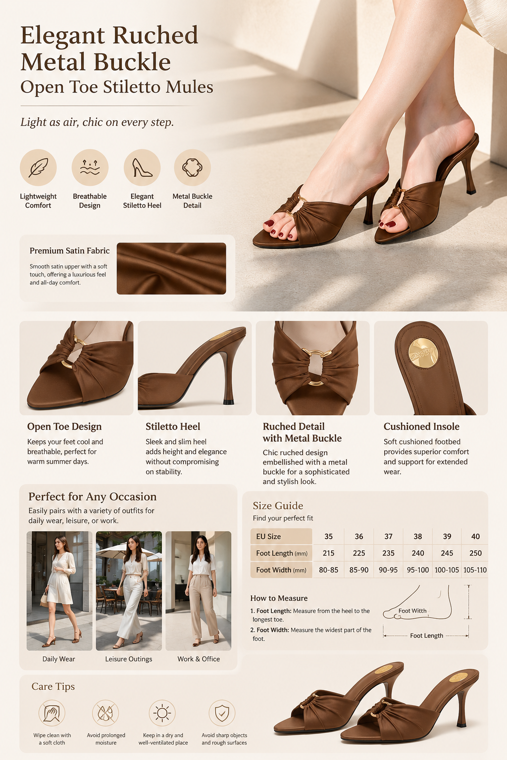 Elegant Pointed Toe Satin Sandals