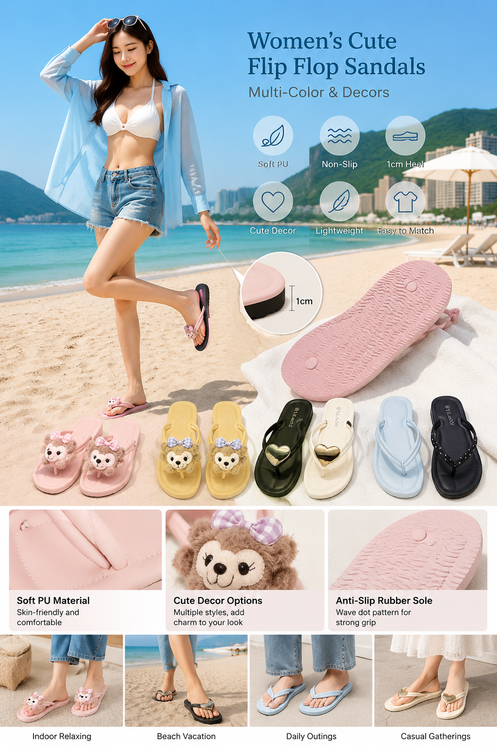 Women's Sherry Mei Polka Dot Flops