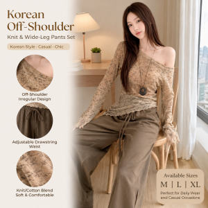 Women's Slash Knit Pants Suit