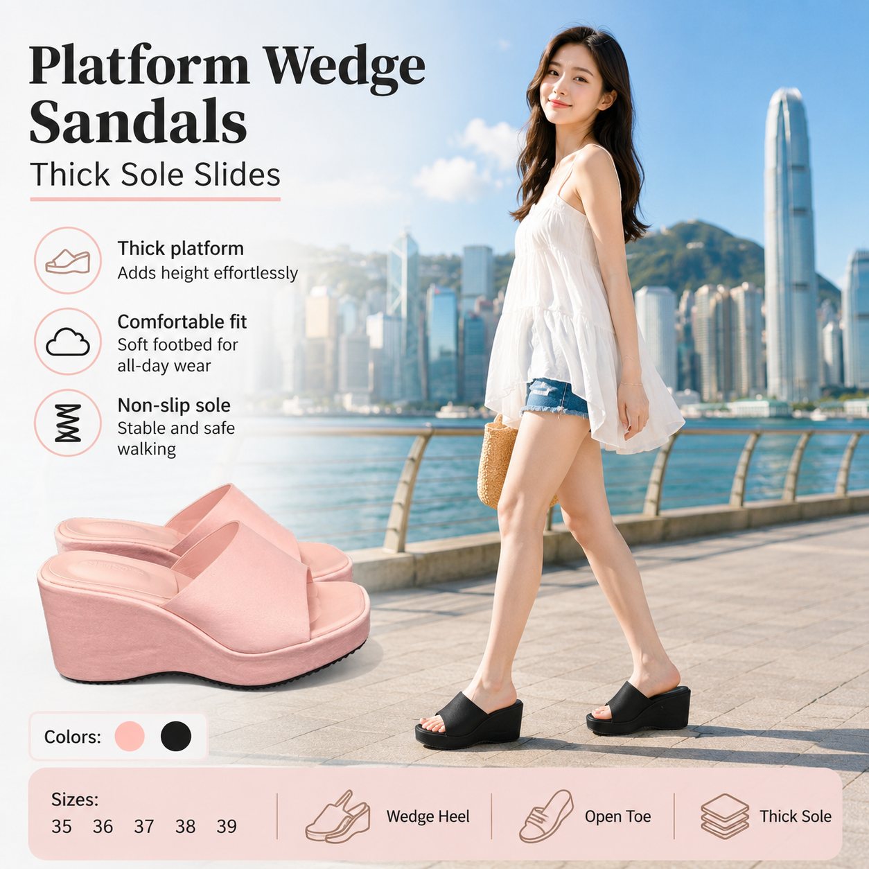 Women's Summer Wedge Sandals