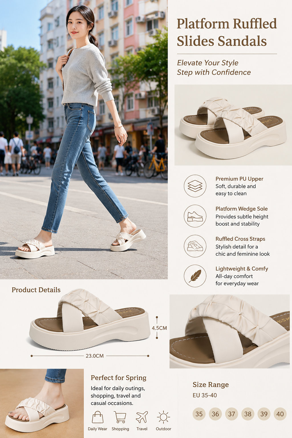 Women's Thick Cross Slippers
