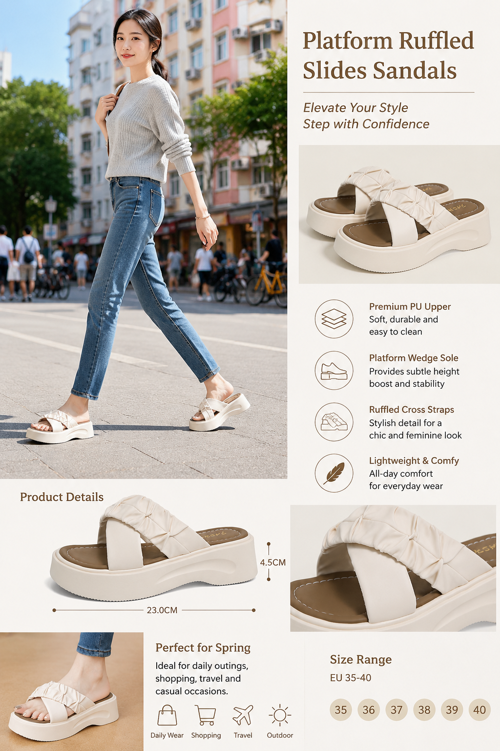 Women's Thick Cross Slippers