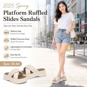 Women's Thick Cross Slippers