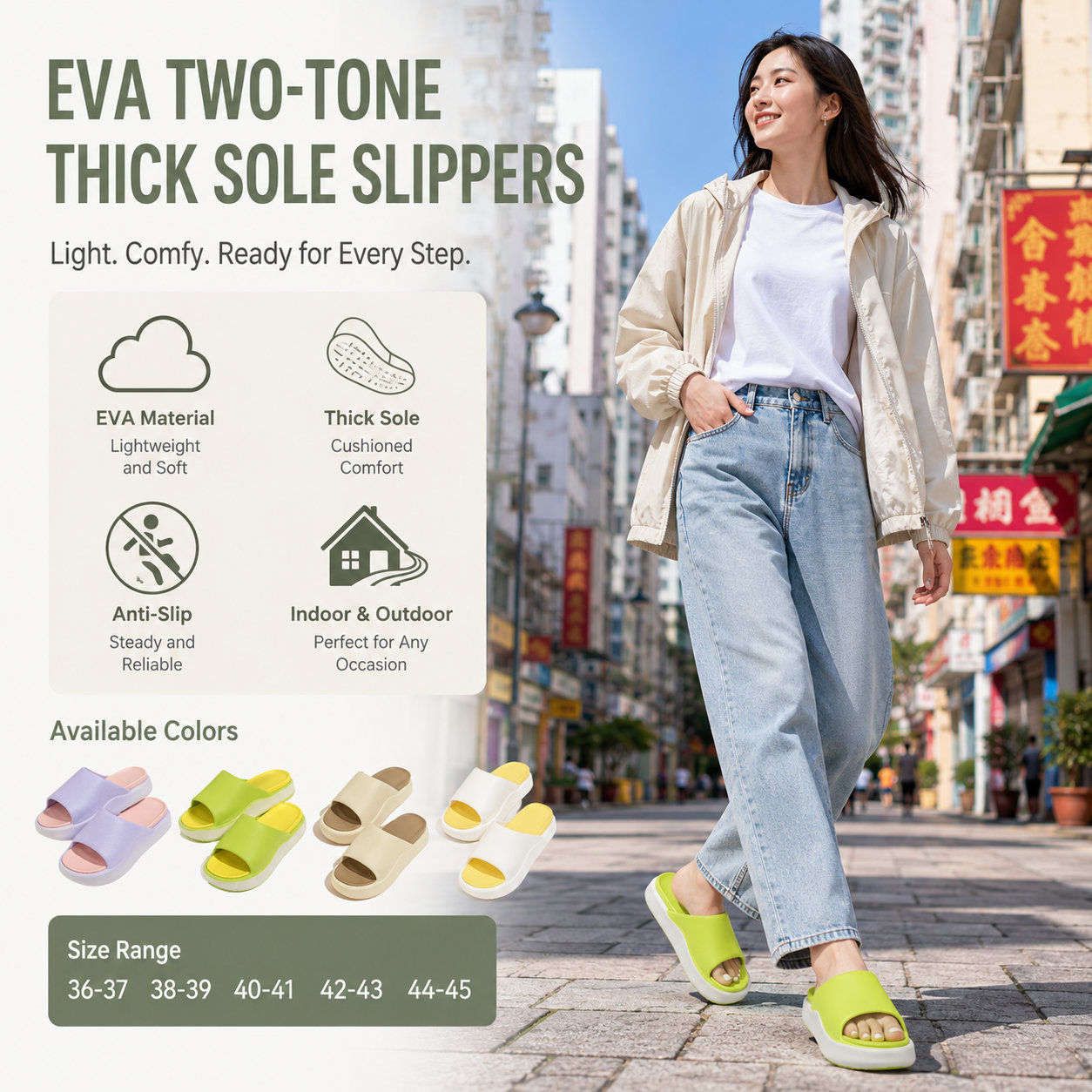 EVA Anti-slip Thick Sole Slippers