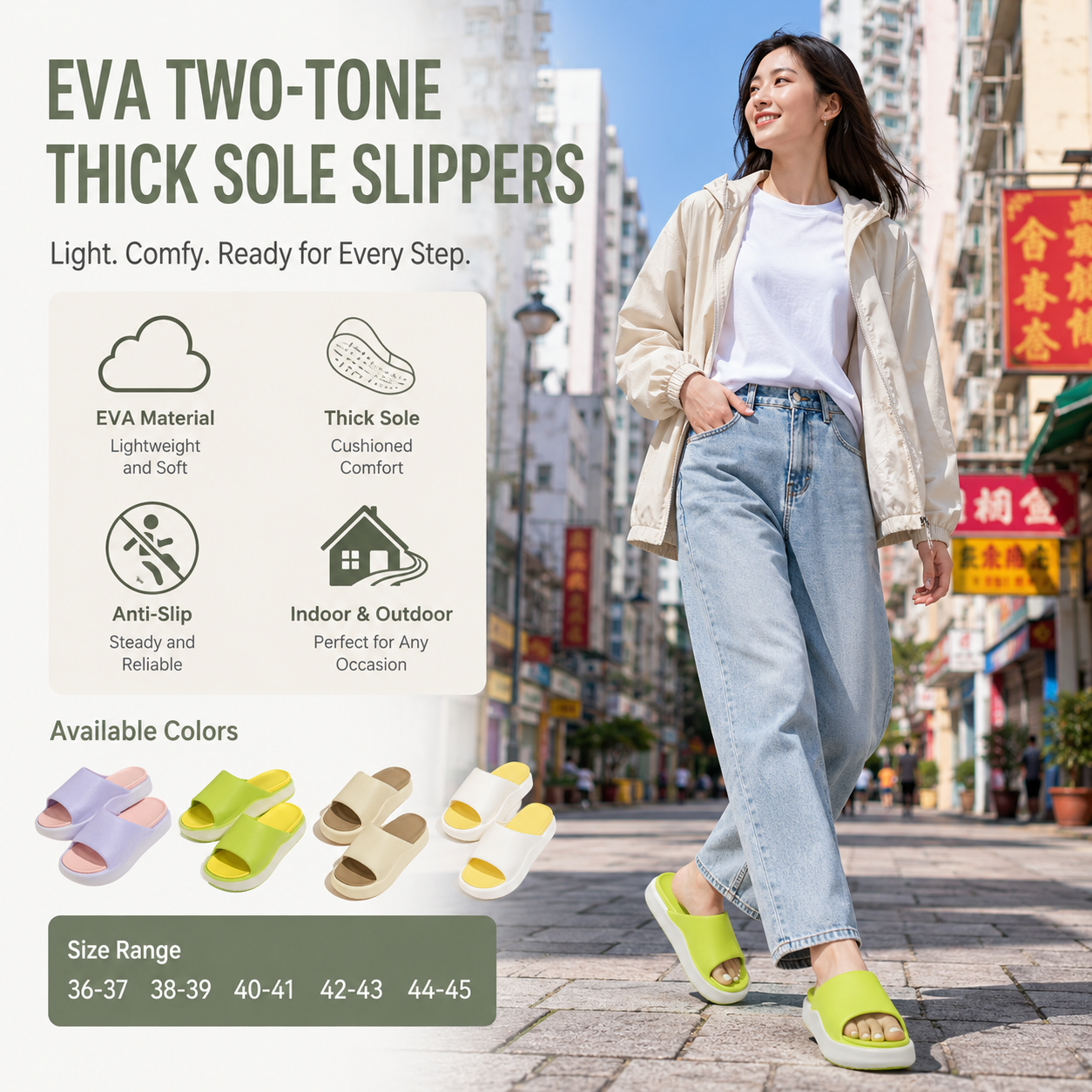 EVA Anti-slip Thick Sole Slippers