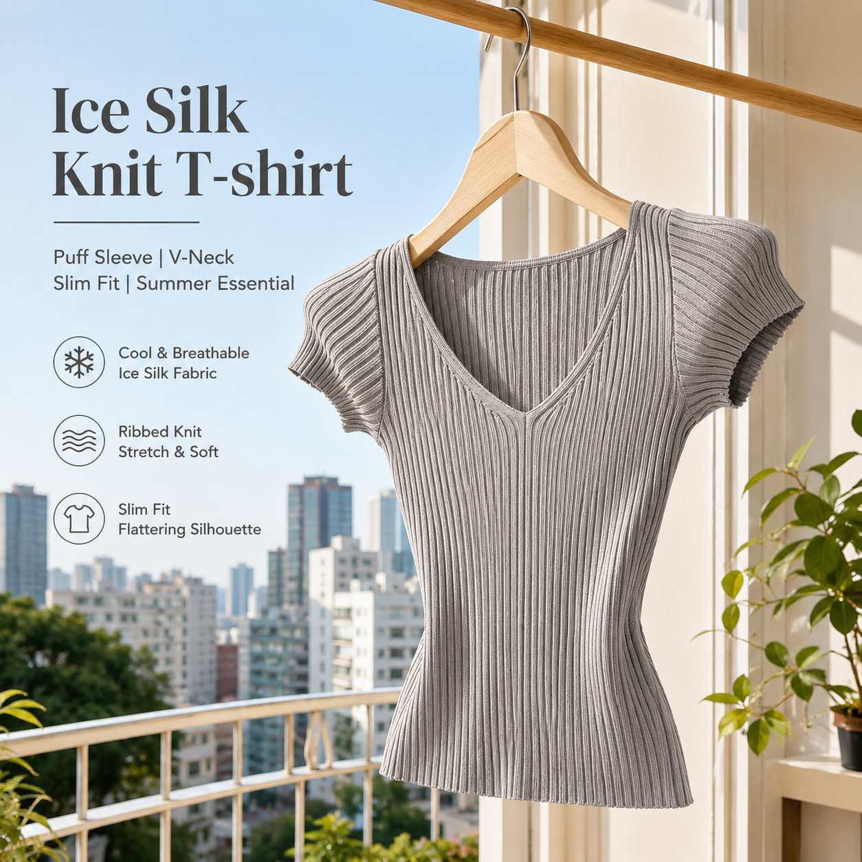 Women's Ice Silk Flutter Tee