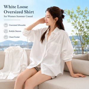 White Oversized Bubble Shirt