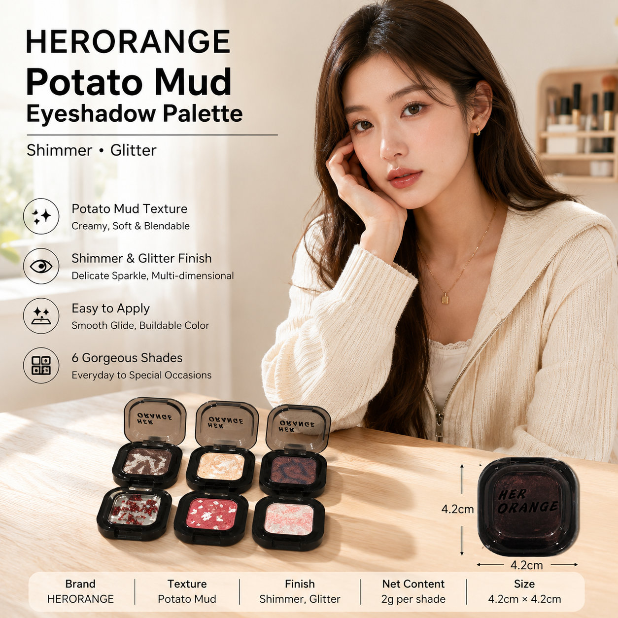 HERORANGE Shimmer Eye Shadow
