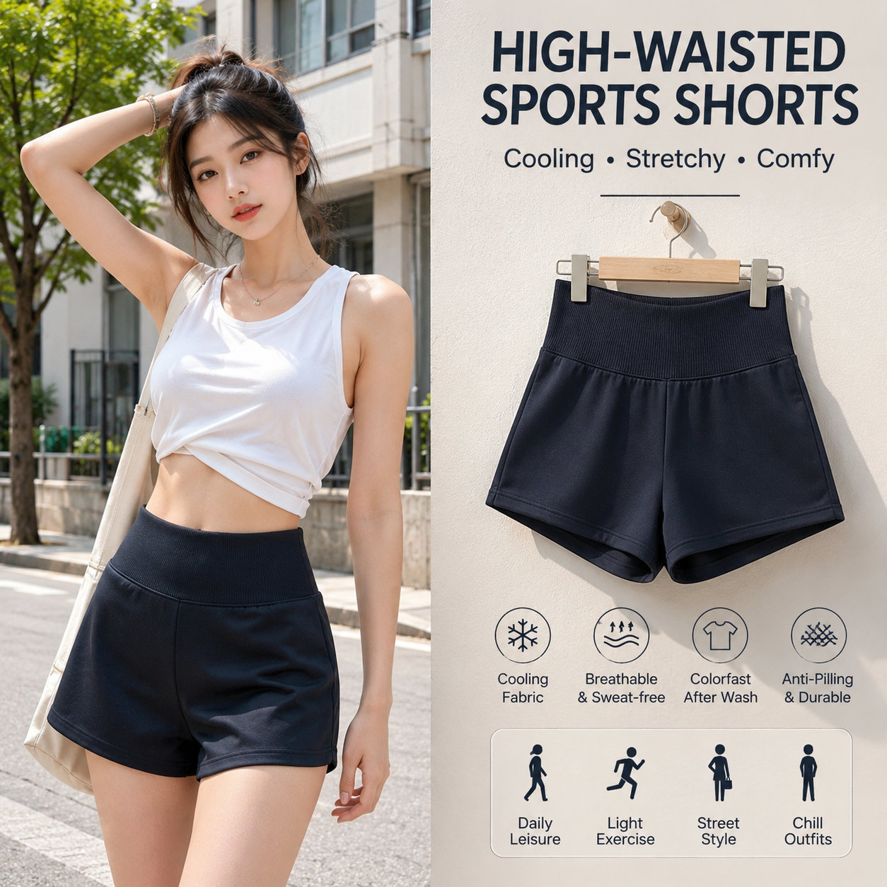 High Waist Ice-feel Shorts