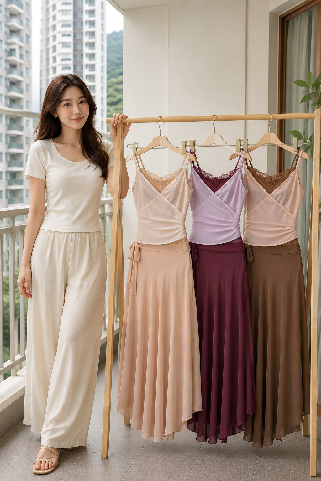 Women's Lace Cami Skirt Set