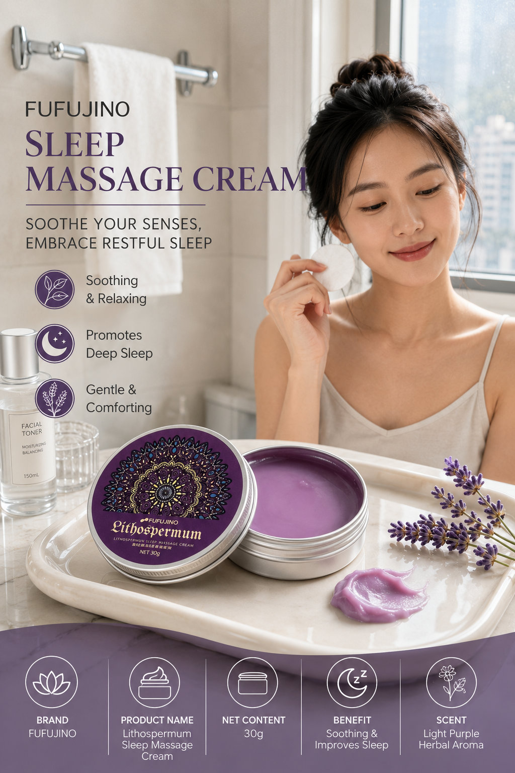 FUFUJINO Comfrey Sleep Cream