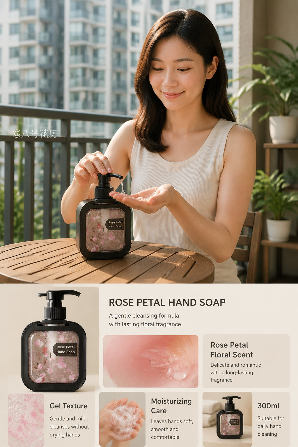 Oud Rose Gel Hand Wash - 8th Flower