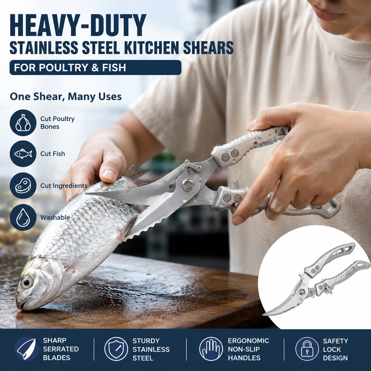 Stainless Steel Kitchen Shears
