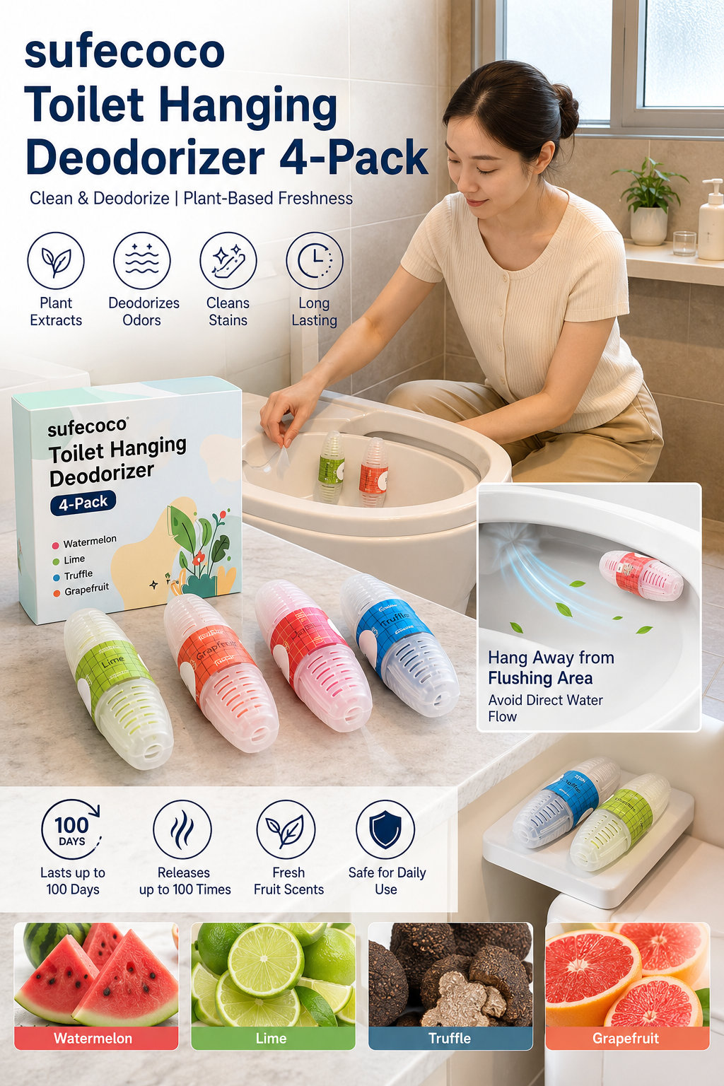 Sufecoco Toilet Hanging Cleaner & Deodorizer