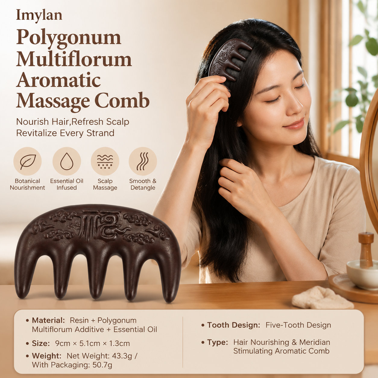 Imylan Hair Care Massage Comb