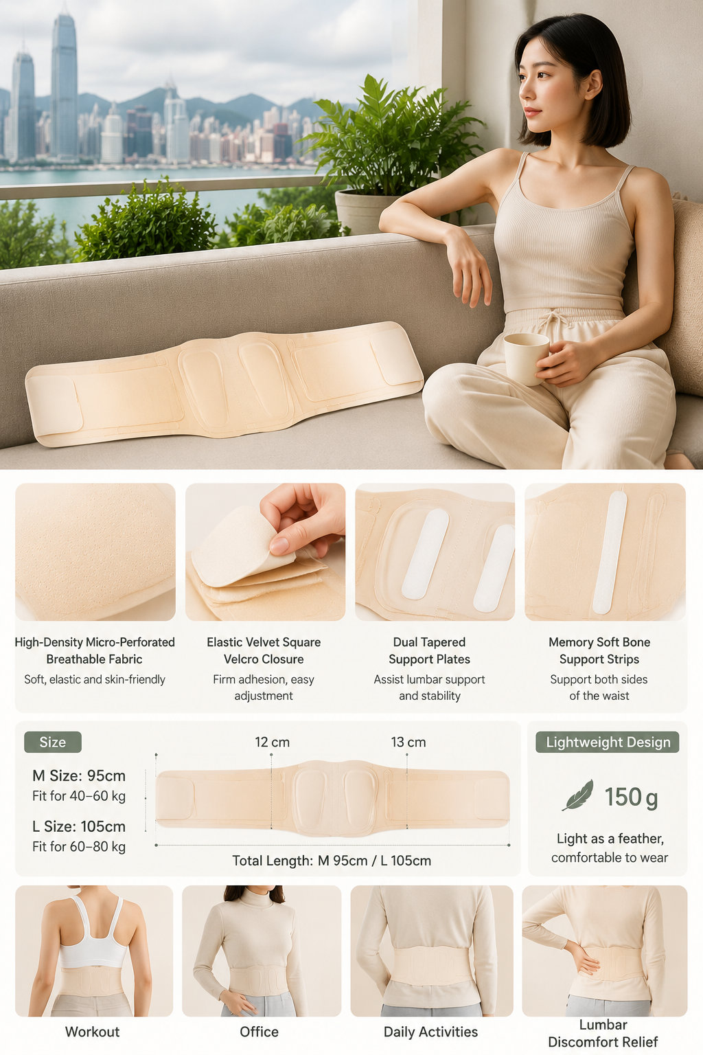 Breathable Lumbar Waist Brace