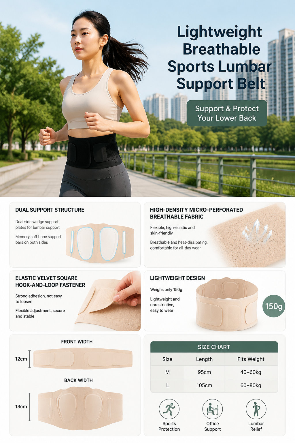 Breathable Lumbar Waist Brace