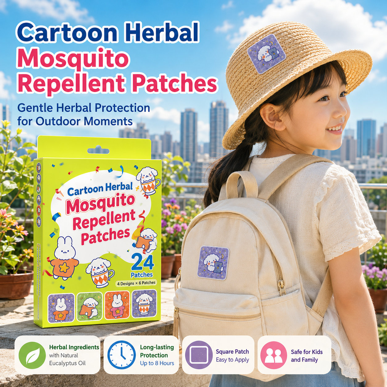 Herbal Mosquito Repellent Patches 24pcs
