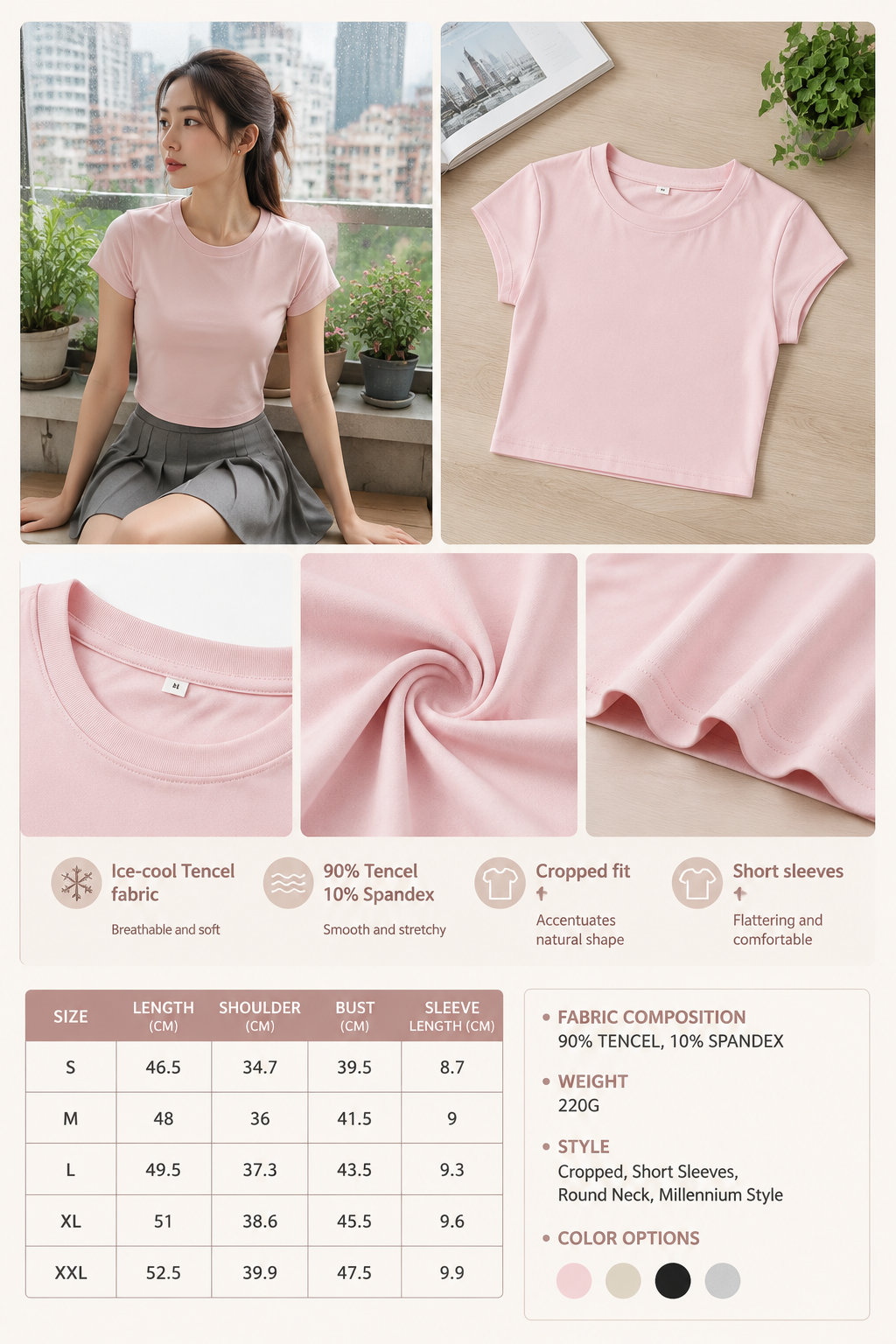 Y2K Flutter Crop T-Shirt