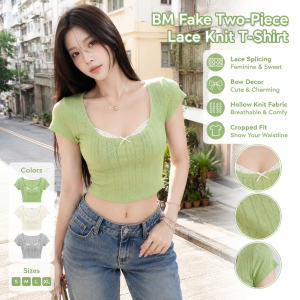 Women's Bow Lace Crop Tee