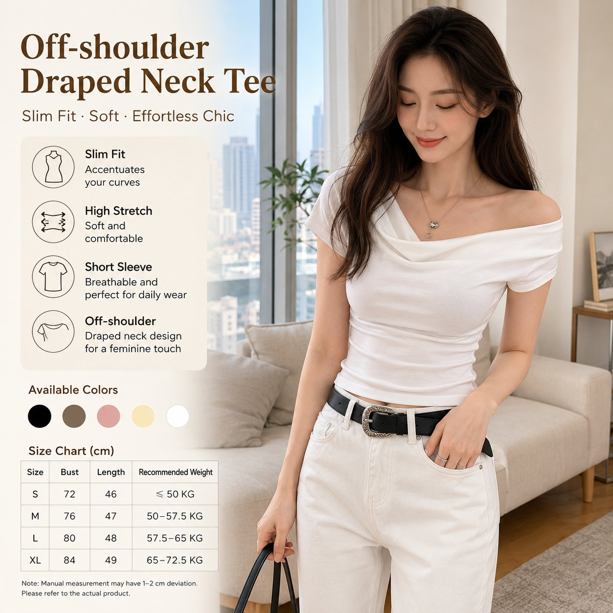 Women's One-shoulder T-shirt