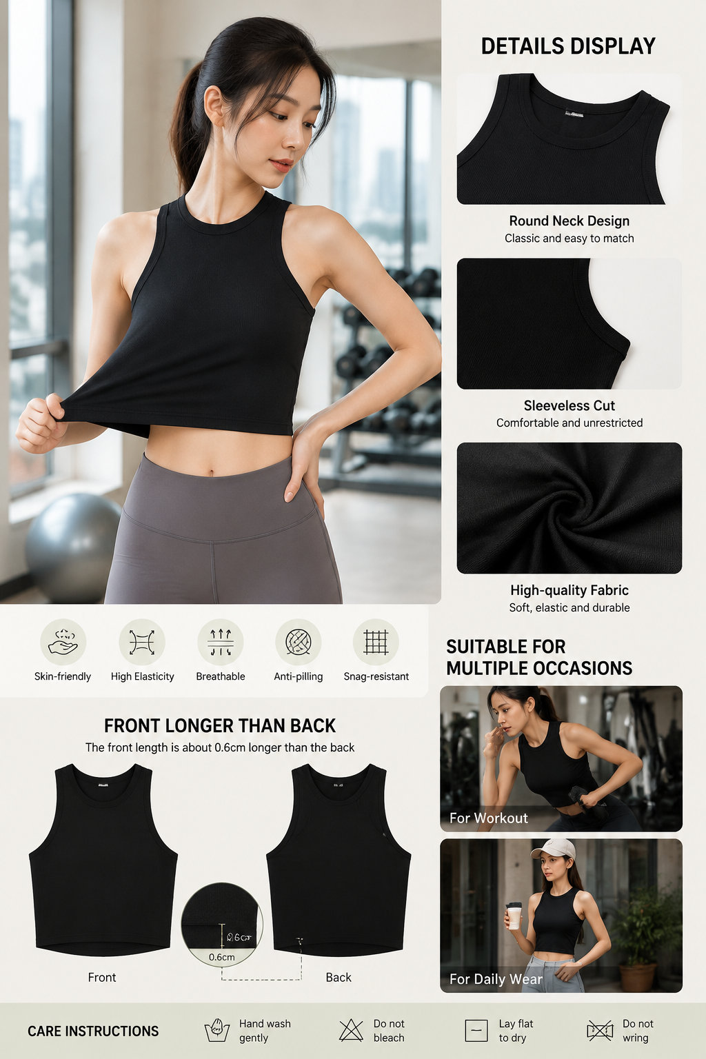 Women's Cropped Halter Tank Top