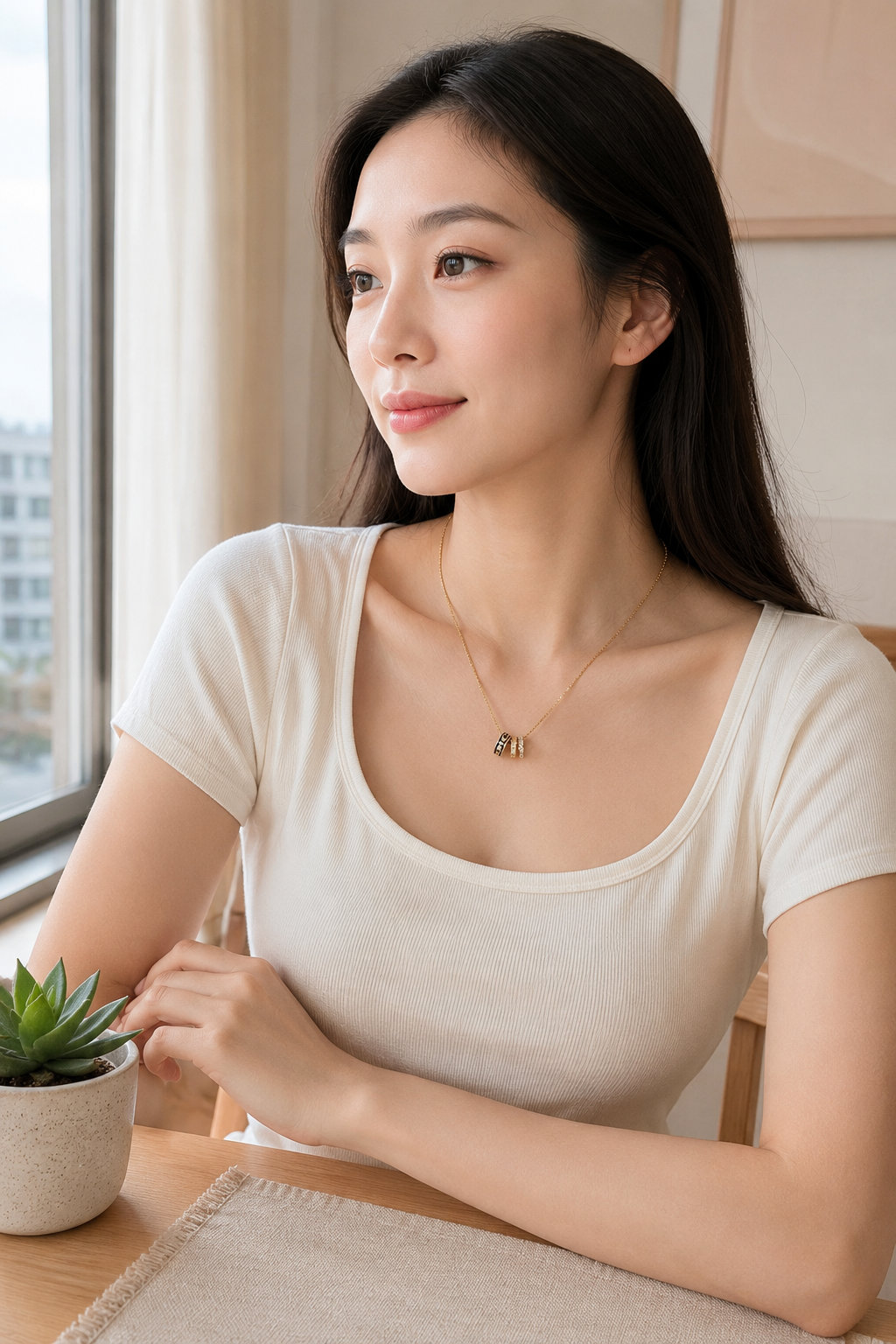 Triple-Ring Clavicle Necklace