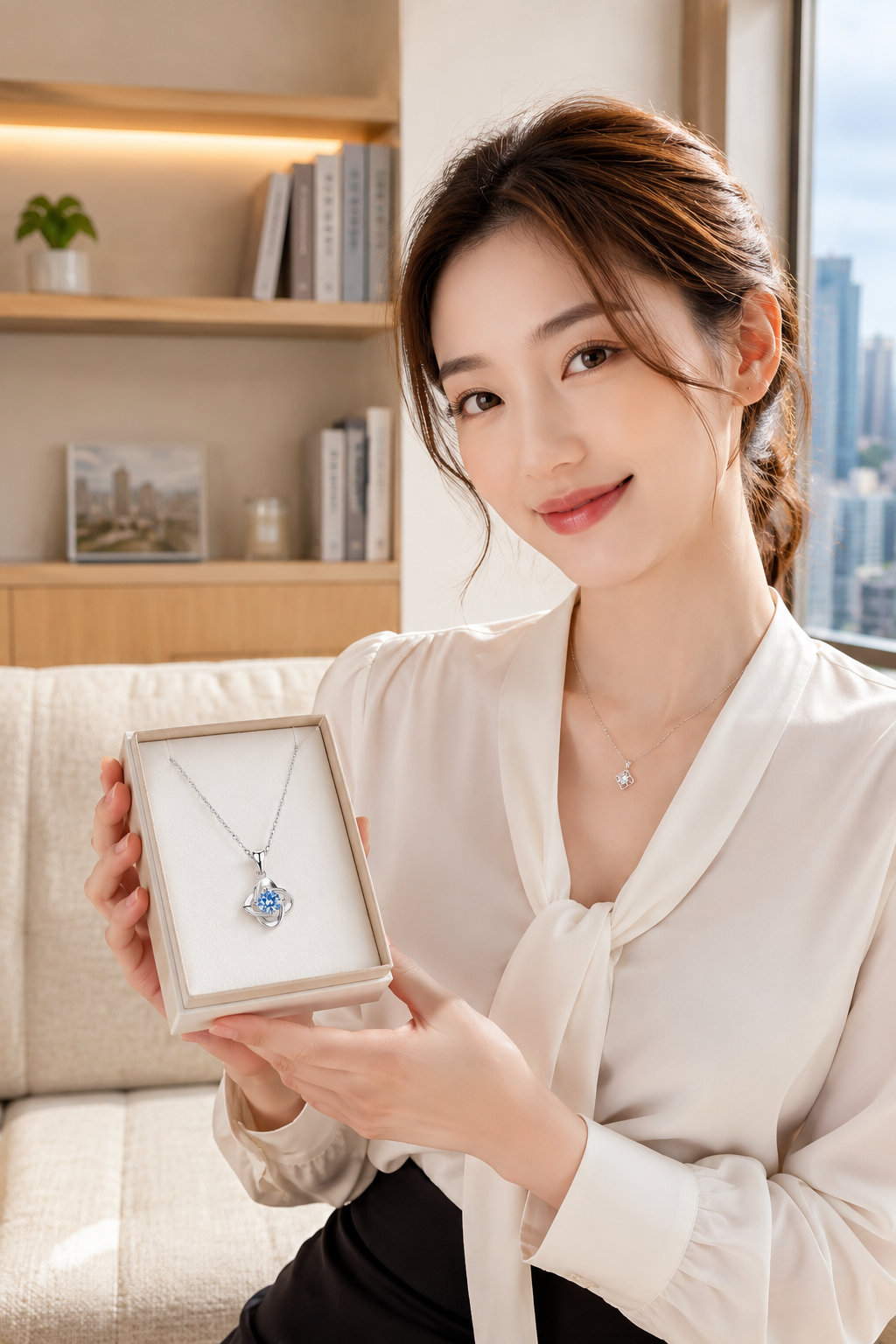 Four Leaf Clover Moissanite Necklace