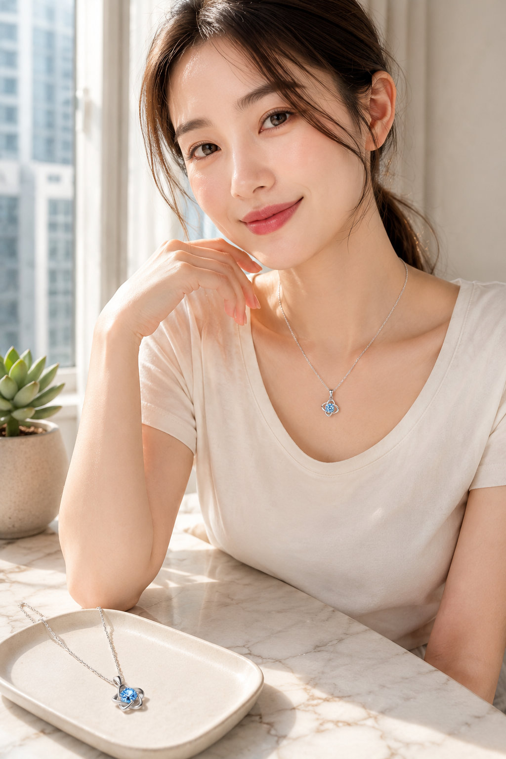 Four Leaf Clover Moissanite Necklace