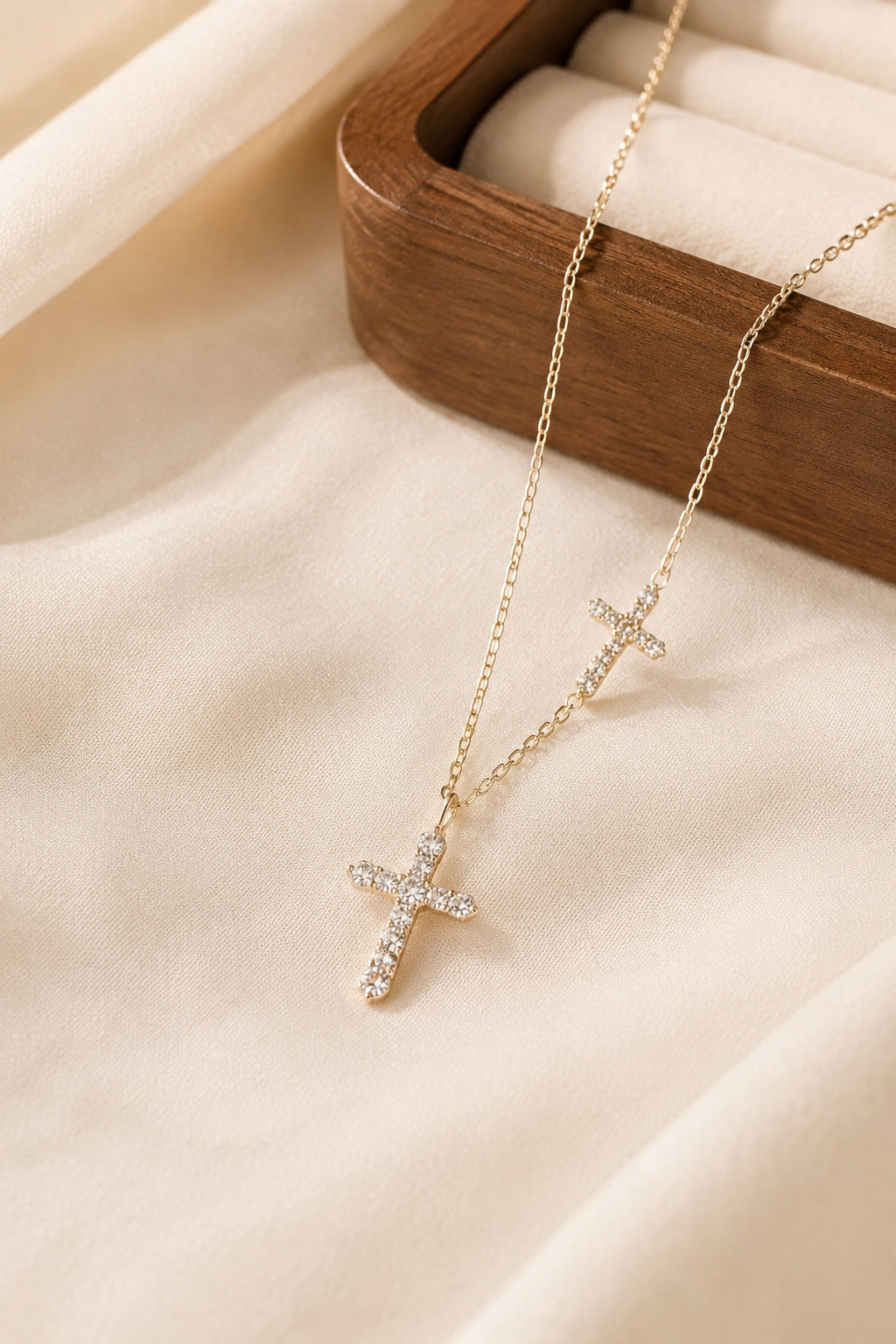 Women's Double Cross Necklace