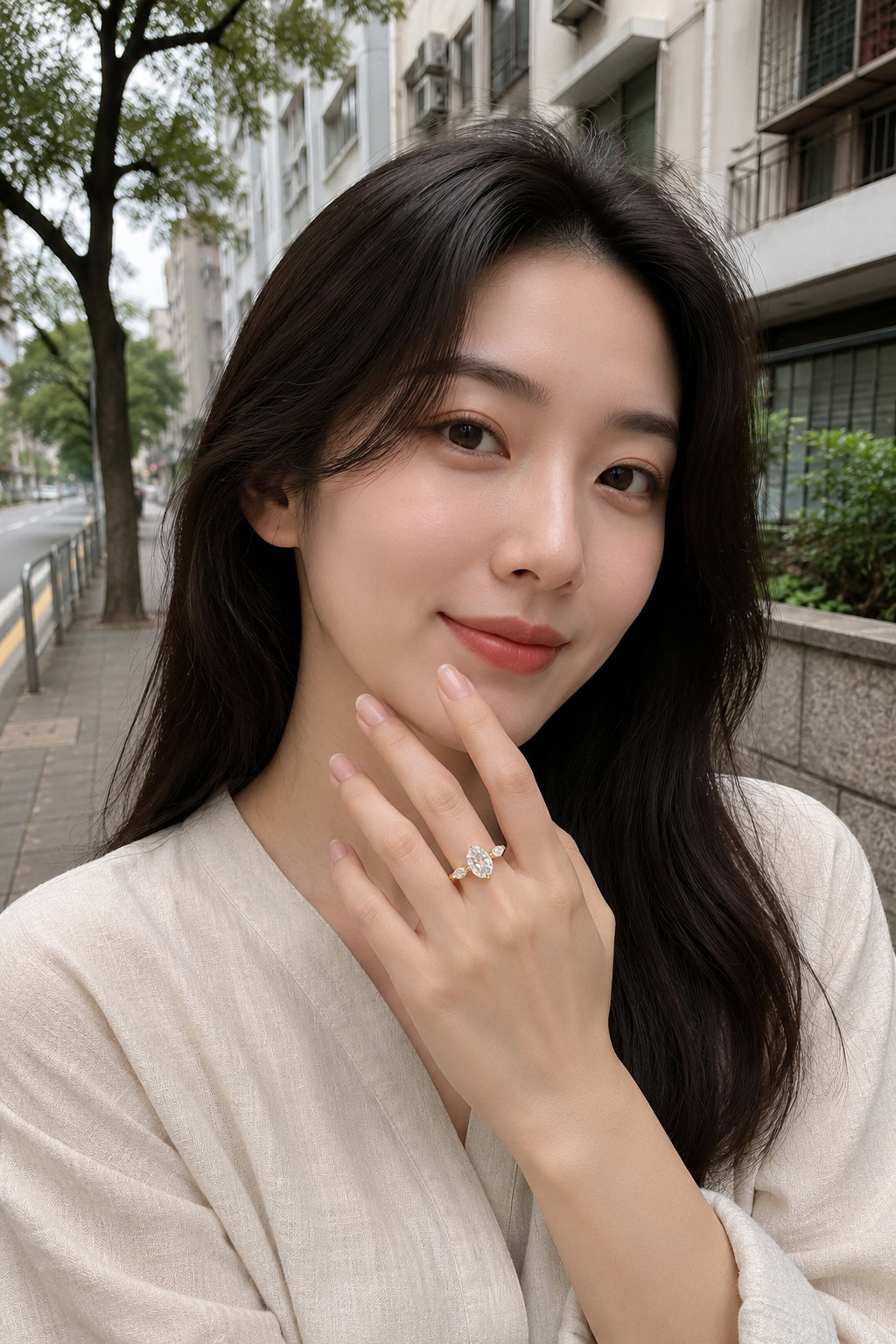 Adjustable Gold-plated CZ Ring