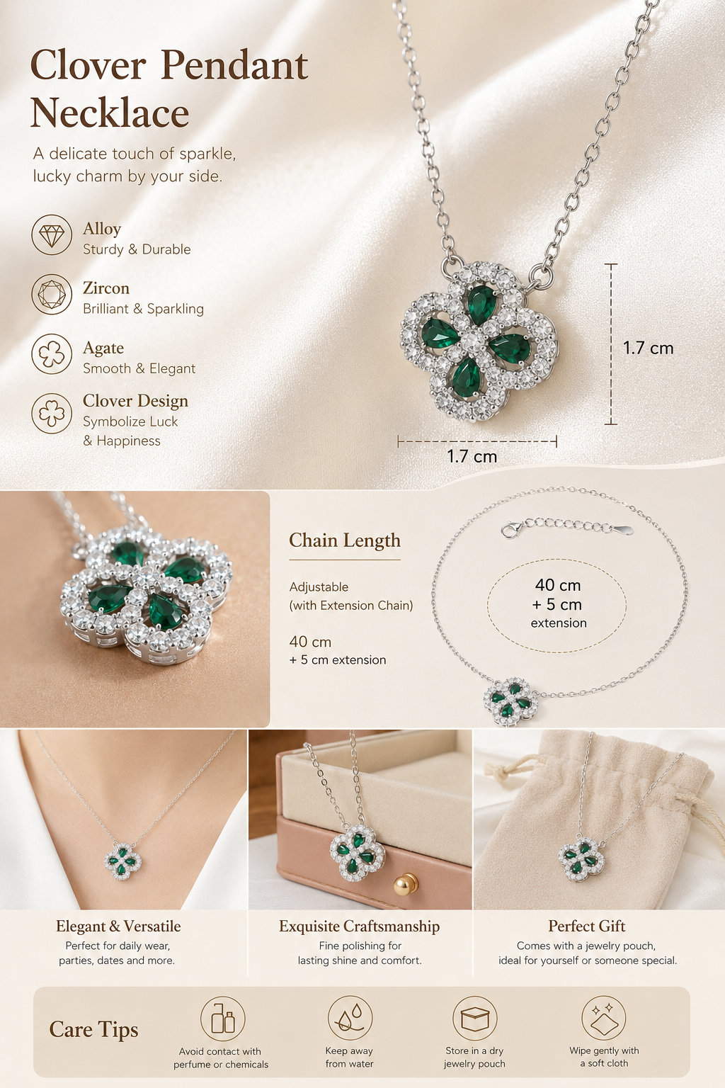 Four Leaf Clover Women's Necklace