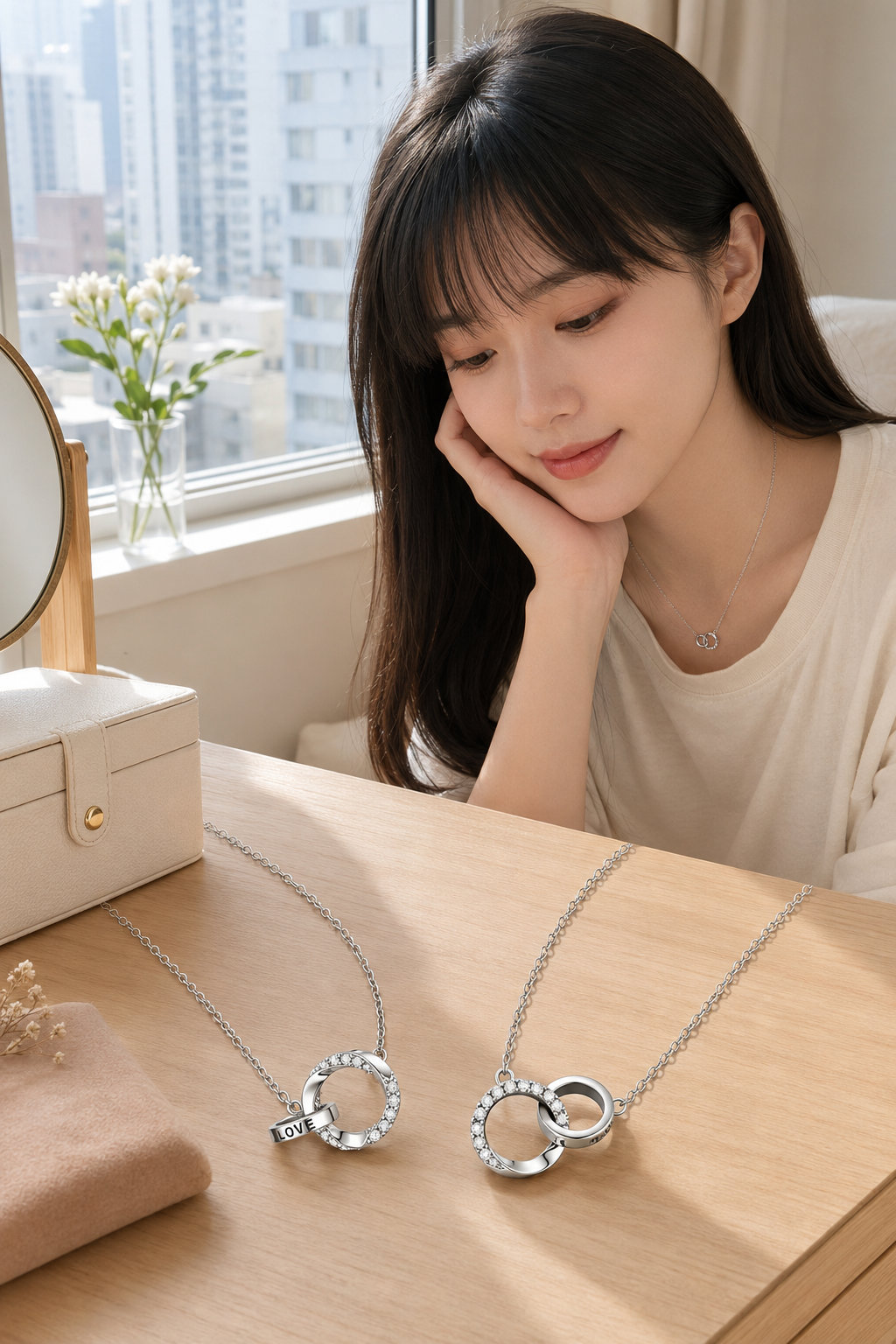 Moebius Ring Titanium Necklace